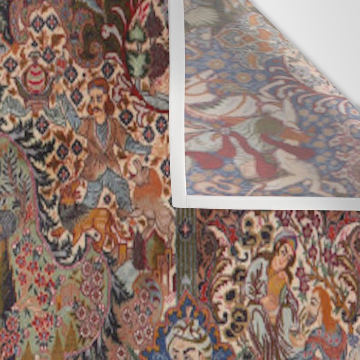 Romantic Antique Kashmar Persian Wall Tapestry Gallery Image 3