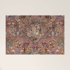 Romantic Antique Kashmar Persian Welcome Mat Gallery Image 1
