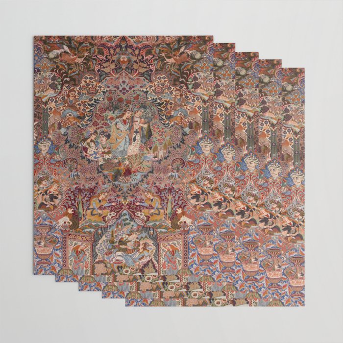 Romantic Antique Kashmar Persian Wrapping Paper Gallery Image 3