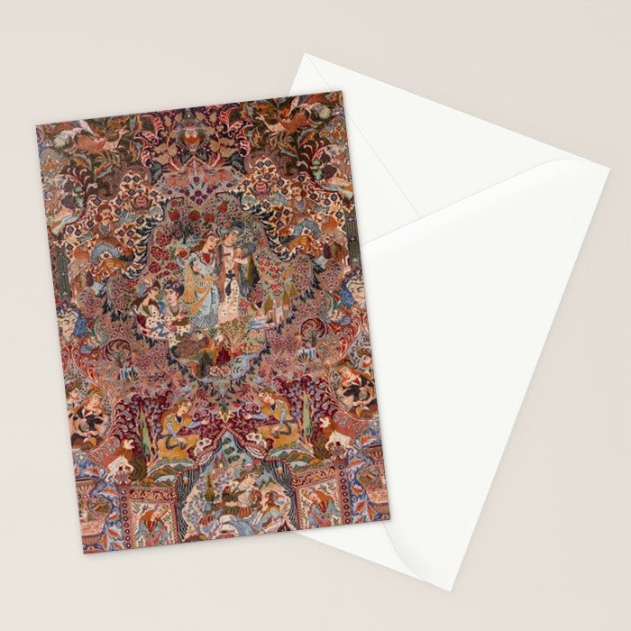 Romantic Antique Kashmar Persian Stationery Card Gallery Image 2