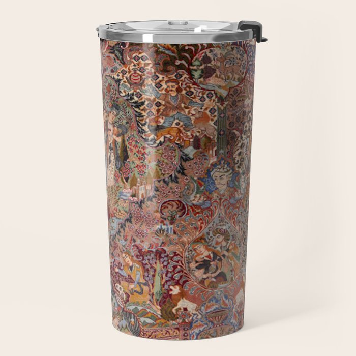 Romantic Antique Kashmar Persian Travel Mug Gallery Image 2