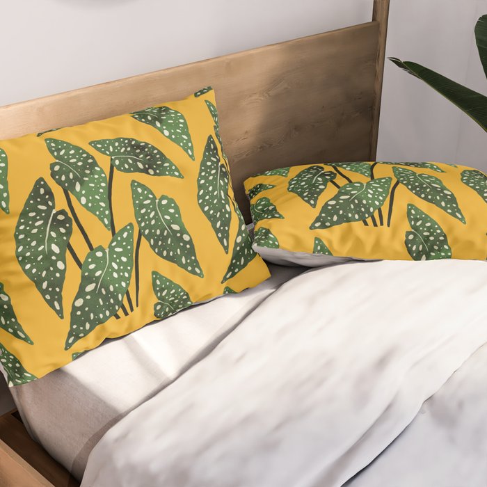 Begonia maculata pot watercolor Pillow Sham Gallery Image 2