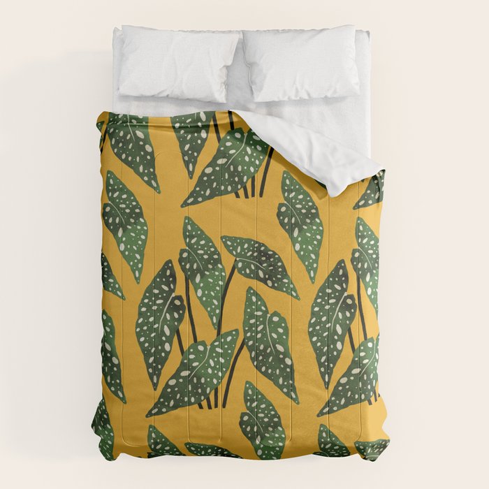 Begonia maculata pot watercolor Comforter Gallery Image 1