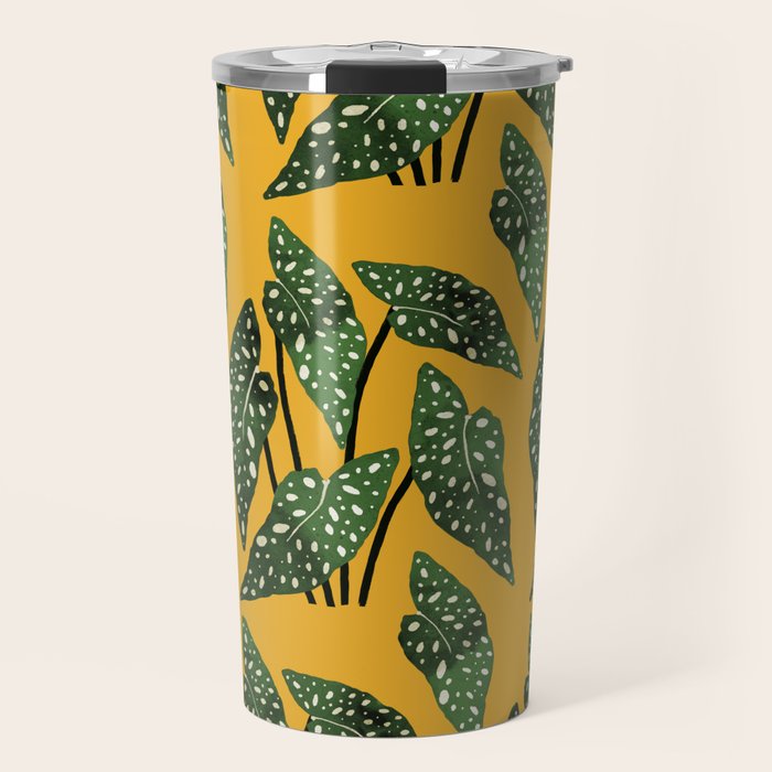 Begonia maculata pot watercolor Travel Mug Gallery Image 1