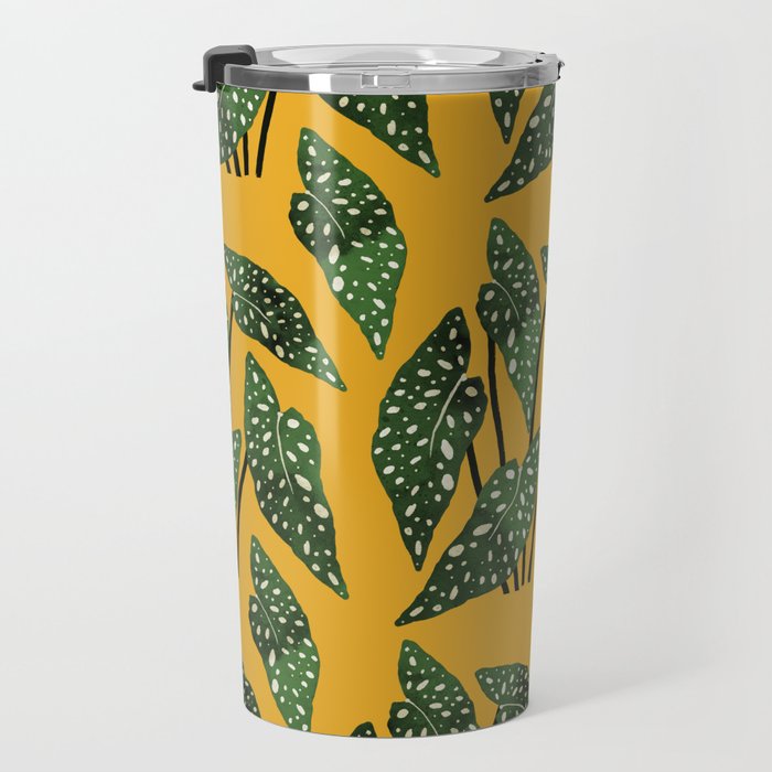 Begonia maculata pot watercolor Travel Mug Gallery Image 3
