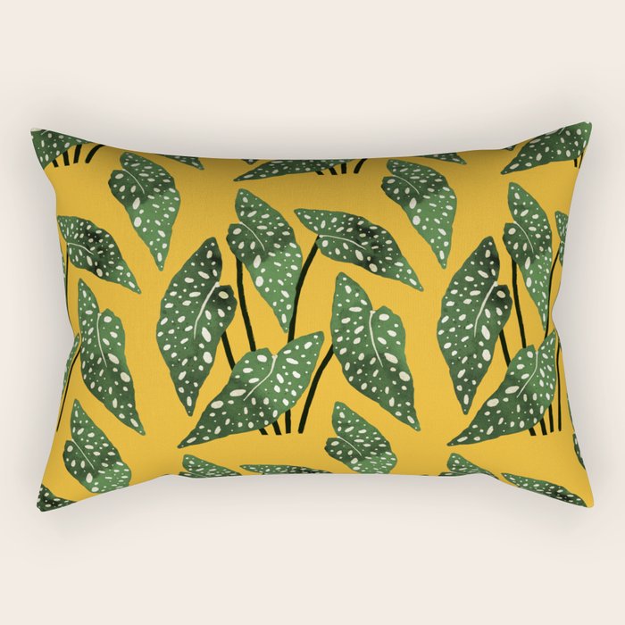 Begonia maculata pot watercolor Rectangular Pillow Gallery Image 2