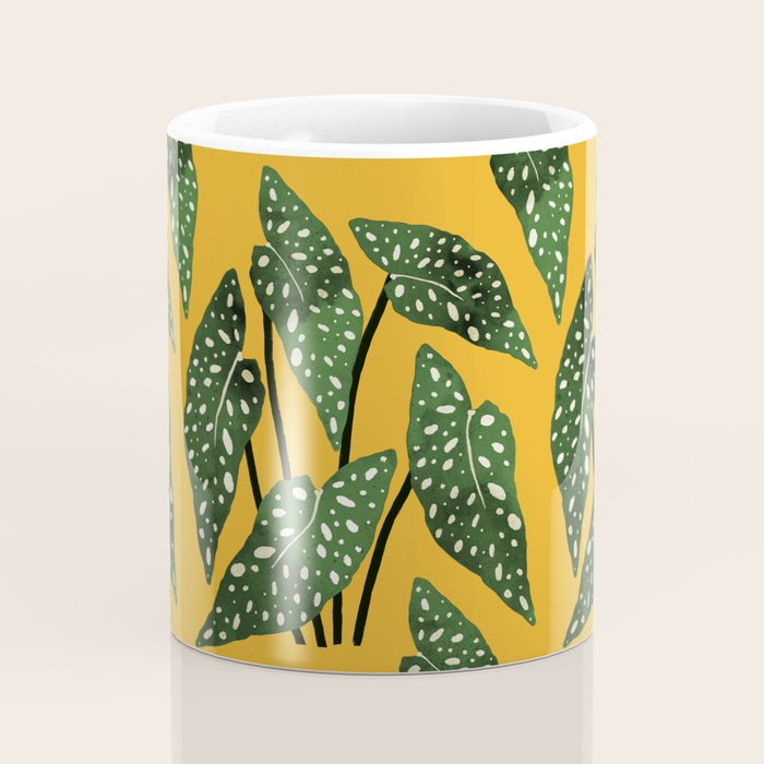 Begonia maculata pot watercolor Coffee Mug Gallery Image 4