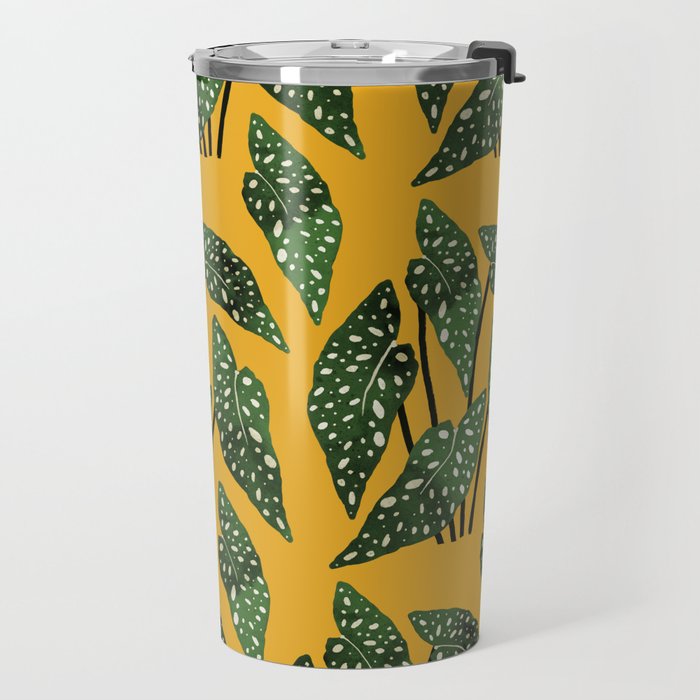 Begonia maculata pot watercolor Travel Mug Gallery Image 2