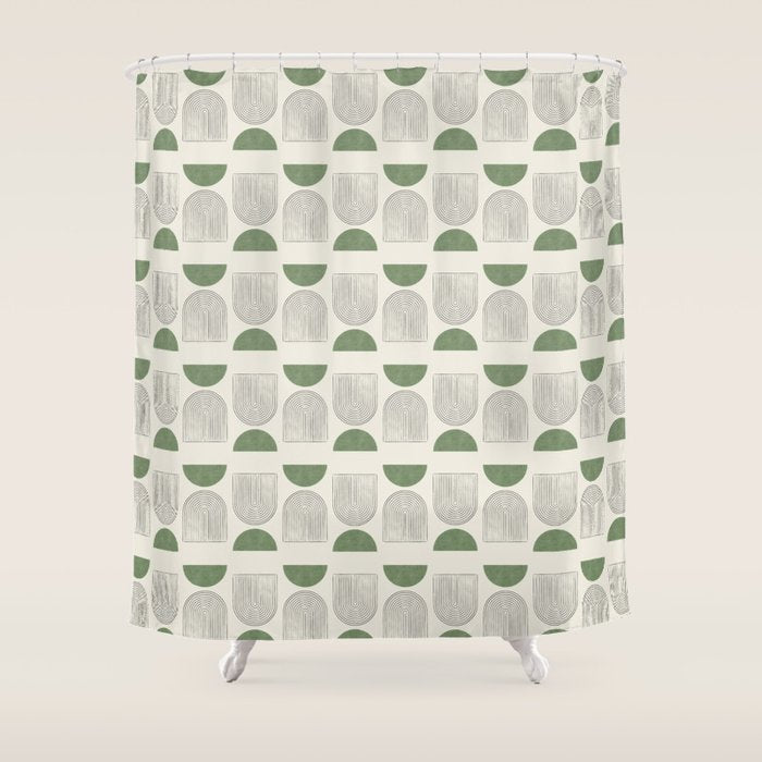 Arch balance green Shower Curtain Gallery Image 1