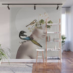 Lady with Birds 5 Wall Mural Gallery Image 1