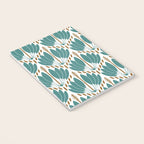 Art Deco White Green & Gold Abstract Pattern Notebook Gallery Image 3