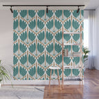 Art Deco White Green & Gold Abstract Pattern Wall Mural Gallery Image 1