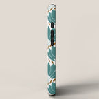 Art Deco White Green & Gold Abstract Pattern iPhone Case Gallery Image 2