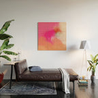 dreamy days in pink peach aquarell Wood Wall Art Gallery Image 2