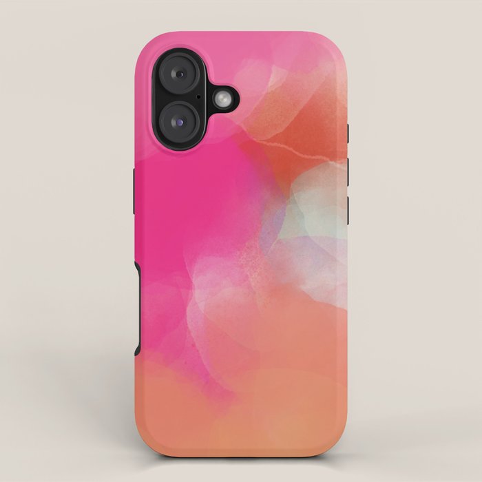 dreamy days in pink peach aquarell iPhone Case Gallery Image 1