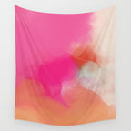 dreamy days in pink peach aquarell Wall Tapestry Gallery Image 4