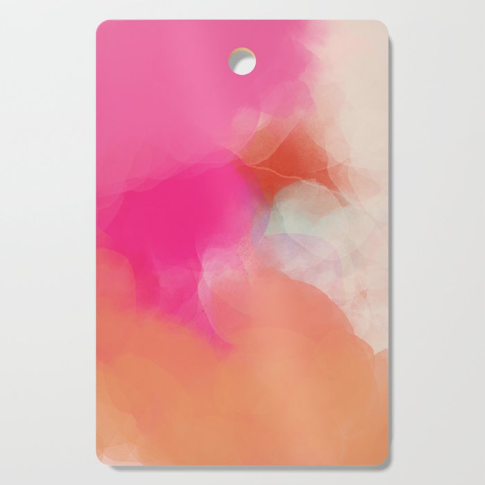 dreamy days in pink peach aquarell Cutting Board Gallery Image 1
