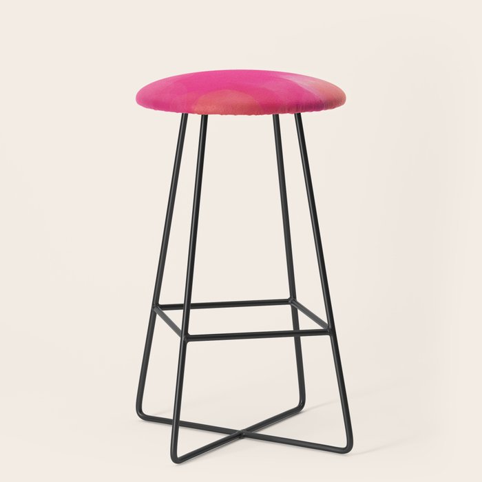 dreamy days in pink peach aquarell Stool Gallery Image 1