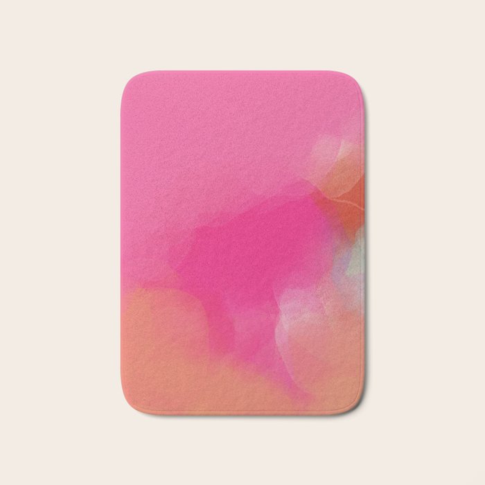dreamy days in pink peach aquarell Bath Mat Gallery Image 1