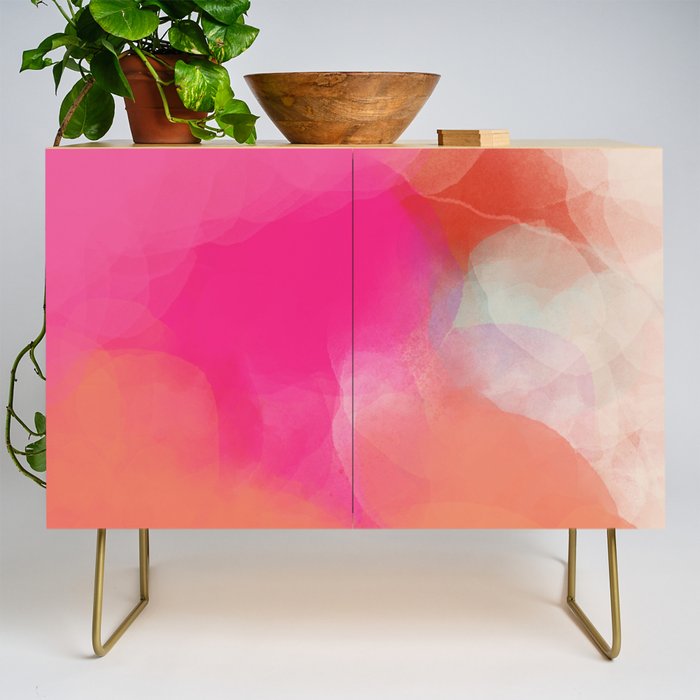 dreamy days in pink peach aquarell Credenza Gallery Image 1
