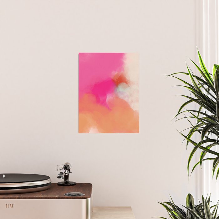 dreamy days in pink peach aquarell Poster Gallery Image 2