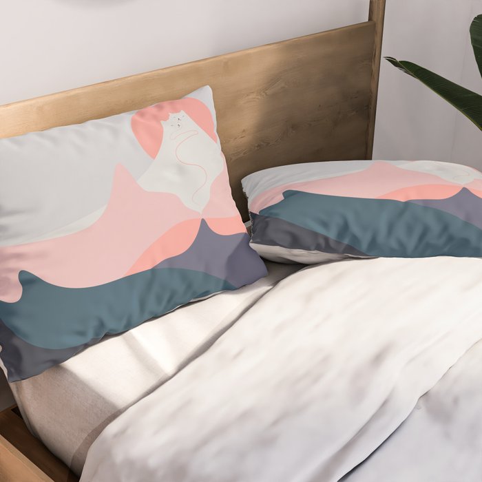 Cat Landscape 129 Pillow Sham Gallery Image 2