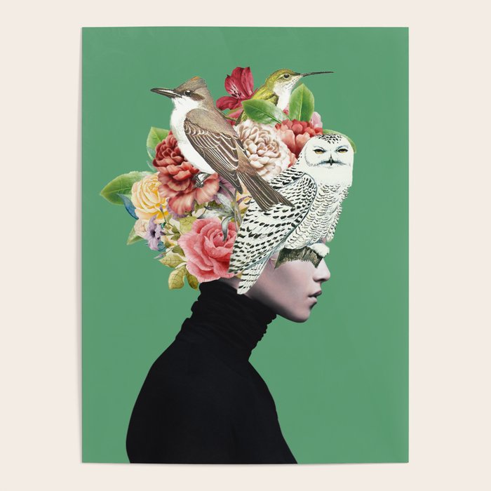 Lady with Birds(portrait) 2 Poster Gallery Image 4