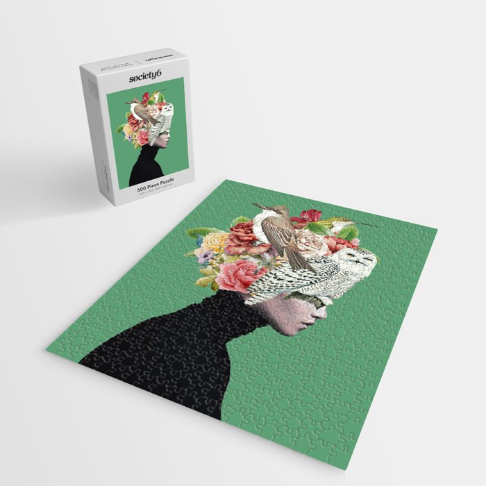 Lady with Birds(portrait) 2 Jigsaw Puzzle Gallery Image 2