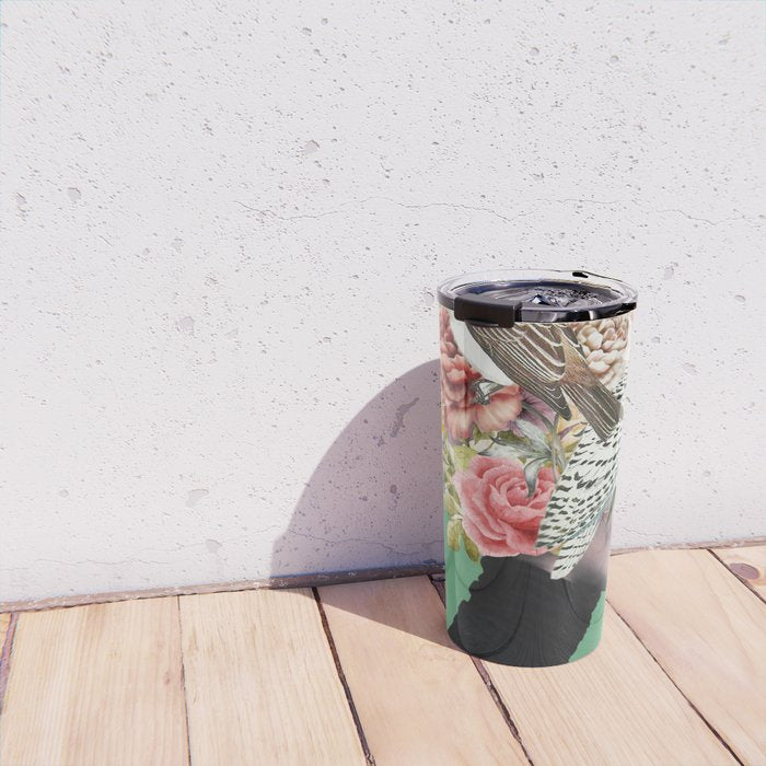 Lady with Birds(portrait) 2 Travel Mug Gallery Image 4