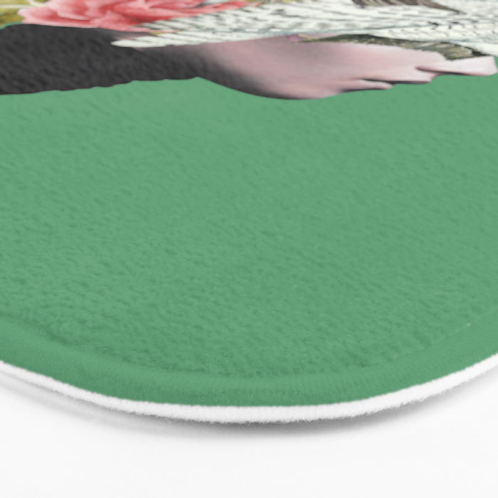 Lady with Birds(portrait) 2 Bath Mat Gallery Image 3