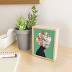 Lady with Birds(portrait) 2 Mini Art Print Gallery Image 2