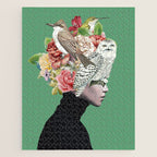 Lady with Birds(portrait) 2 Jigsaw Puzzle Gallery Image 1