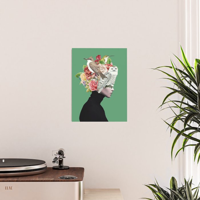 Lady with Birds(portrait) 2 Poster Gallery Image 2