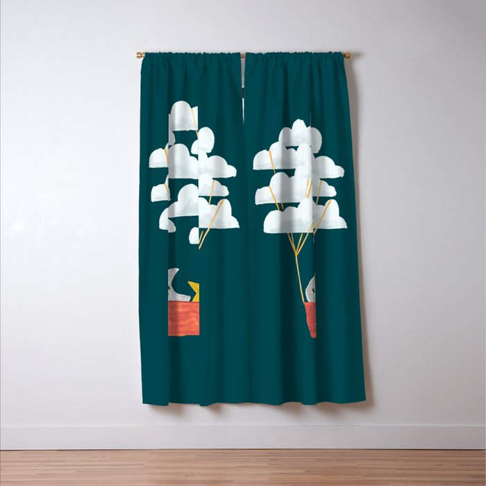 Hot cloud baloon - moon and star Window Curtain Gallery Image 3