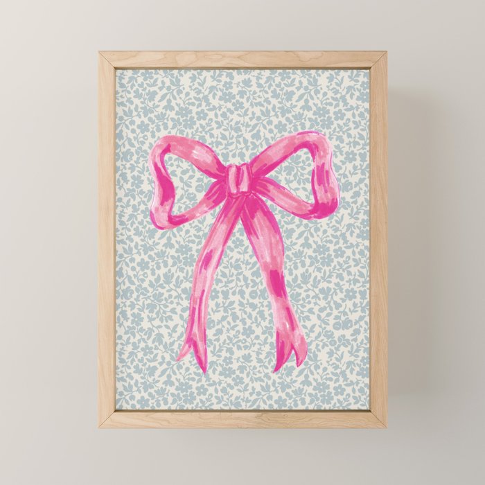 Pink Bow Mini Art Print Gallery Image 1
