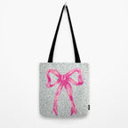 Pink Bow Tote Bag Gallery Image 2