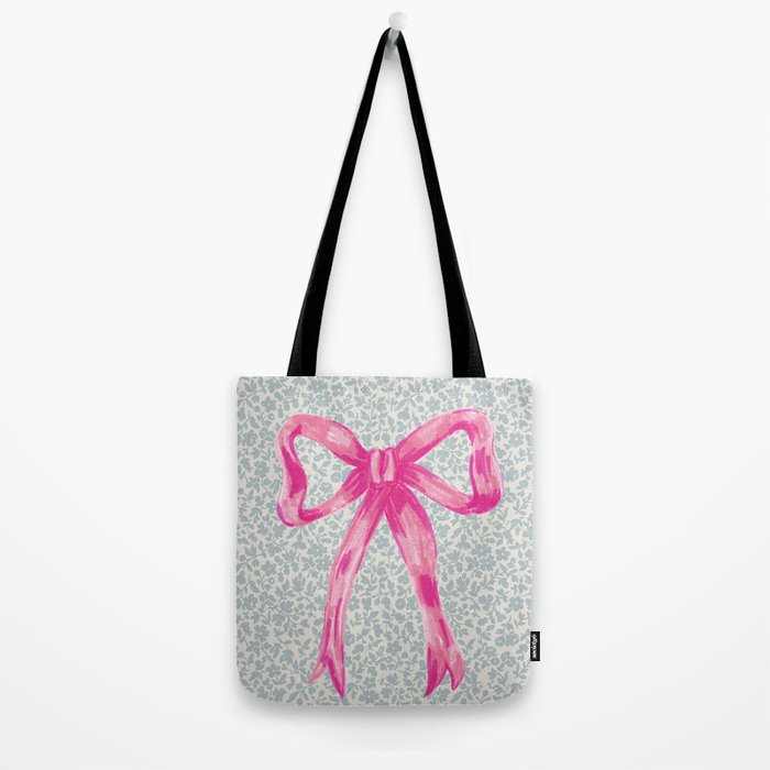 Pink Bow Tote Bag Gallery Image 2