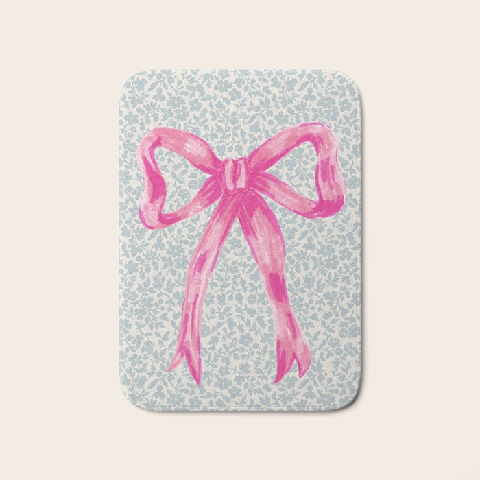 Pink Bow Bath Mat Gallery Image 1