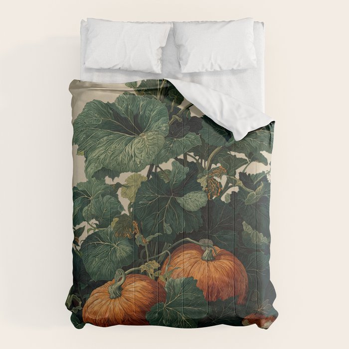 Autumn Pumpkin Print Botanical Fall Decor vintage Thanksgiving Prints Halloween Wall Decor Comforter Gallery Image 6