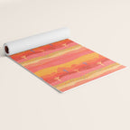 Vintage Western Desert Landscape in Warm Sunrise Yoga Mat Gallery Image 2