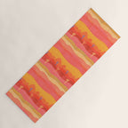 Vintage Western Desert Landscape in Warm Sunrise Yoga Mat Gallery Image 1
