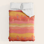 Vintage Western Desert Landscape in Warm Sunrise Duvet Cover Gallery Image 6