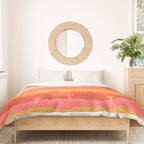 Vintage Western Desert Landscape in Warm Sunrise Duvet Cover Gallery Image 3