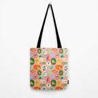 Vintage fruit sticker label cartoon pattern Tote Bag Gallery Image 2