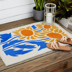 FOLIAGE 002: Sunflower | Flower Market Outdoor Rug Gallery Image 2