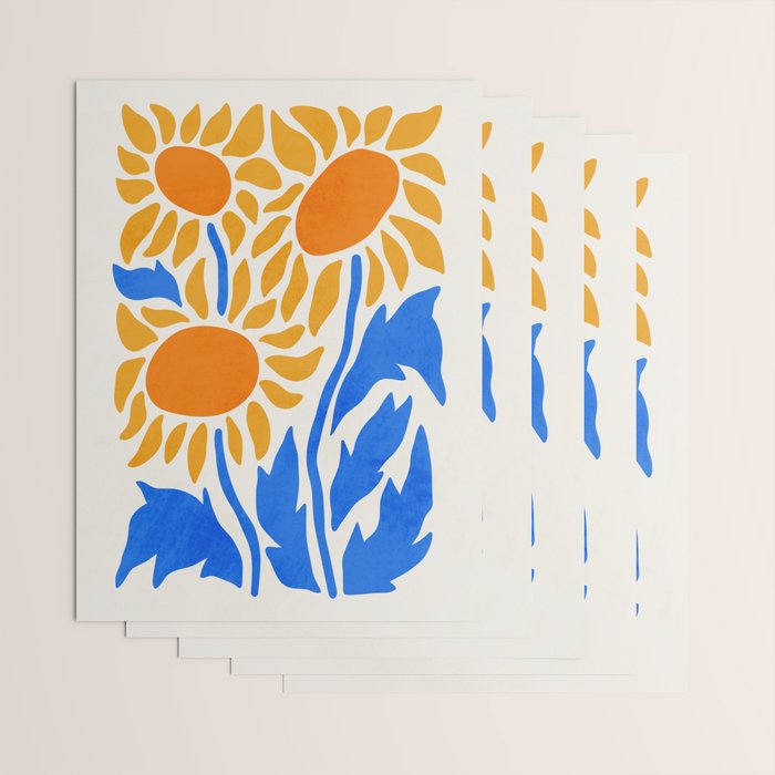 FOLIAGE 002: Sunflower | Flower Market Wrapping Paper Gallery Image 3