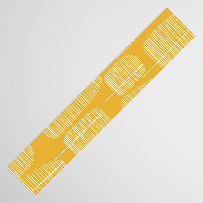 Mid Century Modern Forest Yellow Table Runner Gallery Image 3