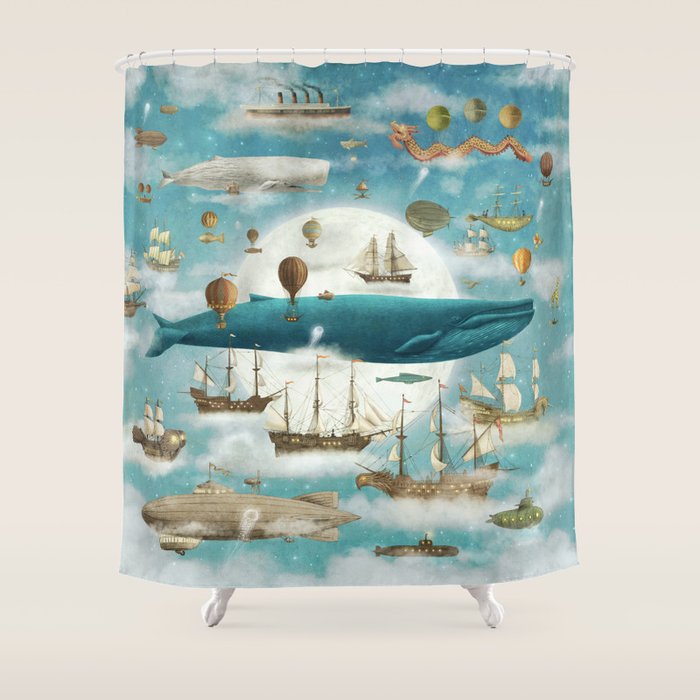 Ocean Meets Sky - from picture book Shower Curtain Gallery Image 1