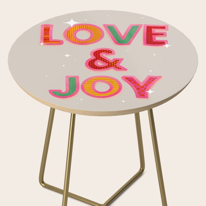 LOVE & JOY Festive Letters Side Table Gallery Image 2