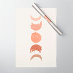Cat Landscape 142: Cat Moon Wrapping Paper Gallery Image 1